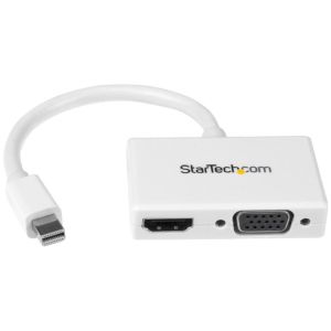 スターテックドットコム StarTech.com スターテック MDP2HDVGAW Mini DisplayPort接続トラベルA/Vアダプタ 2 in 1