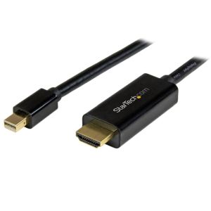 スターテックドットコム StarTech.com スターテック MDP2HDMM1MB Mini DisplayPort - HDMI変換ケーブル 1m 4K解像度/UHD対応