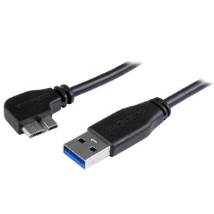 スターテックドットコム StarTech.com スターテック USB3AU1MLS Micro USB 3.0 片側L型スリムケーブル オス/オス