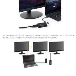 スターテックドットコム StarTech.com スターテック ZU201M9 USB 3.0-DisplayPortディスプレイ変換アダプタ 4K 30Hz