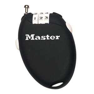 マスターロック MasterLock マスターロック 4603JADBLK ダイヤル式リトラクトケーブルロック ブラック MasterLock