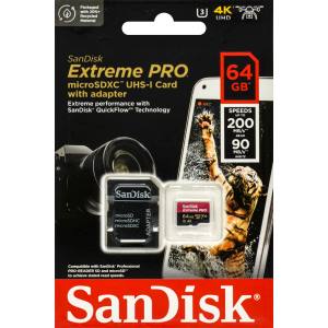 サンディスク SanDisk 海外パッケージ サンディスク マイクロSDXC 64GB SDSQXCU-064G-GN6MA UHS-I U3 class10 A2 V30 Extreme PRO