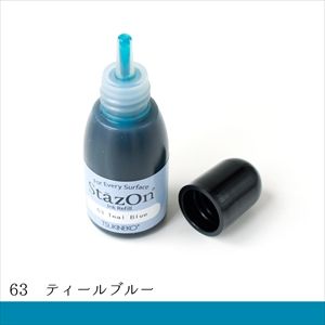 ツキネコ ツキネコ ステイズオン インカー オールマイティーインクパッド 金属 プラスチック 皮革 15ml Teal Blue SZR-063