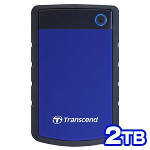 トランセンド Transcend トランセンド TS2TSJ25H3B 外付け ポータブルHDD 耐衝撃 2TB USB3.1 Gen1 ネイビーブルー ハードディスク