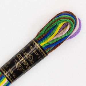 オリムパス オリムパス 刺しゅう糸 刺繍糸 25番 カラフル 6かせ 8mｘ6本 6束 カラー 8801