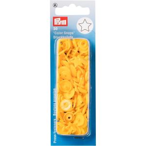 Prym Prym プラスチックカラースナップボタン スター型 イエロー PRM393210