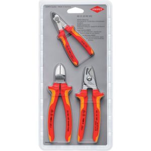 クニペックス KNIPEX クニペックス 003130BKV02 絶縁工具3点セット ニッパー2種類 ケーブルカッター