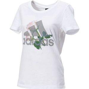 アディダス adidas アディダス adidas レディース MH ビッグロゴ フラワー Tシャツ ホワイト XOT FYM88