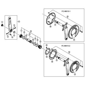 シマノ SHIMANO シマノ SHIMANO Y1F898010 左クランク締付ボルト ブラック M6×19mm & ワッシャー