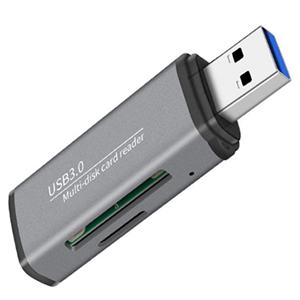 輸入特価アウトレット USB3.0カードリーダー マイクロSD SD グレー
