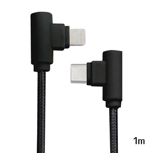 輸入特価アウトレット L型 iPhone - USB typeC ケーブル 1m ブラック