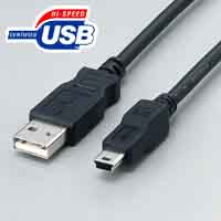 ルーメン RUMEN ルーメン USBケーブル Aオス-miniBオス 2m USB2-520(ブラック)