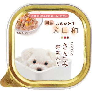 わんわん わんわん 犬日和トレイ ささみ 野菜入り 100g