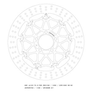 ゲイルスピード GALE SPEED ゲイルスピード GSBDF0017L クロスロックディスクローターFφ310 L T=5.0 F)ZRX1100/ZRX1200 01-08/ZEPHYR1100