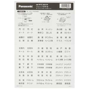 パナソニック Panasonic パナソニック WVC8321W コスモシリーズワイド21 ネームスイッチカード ホワイト Panasonic