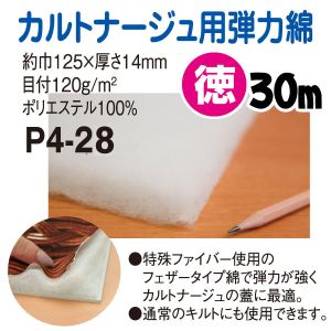 日本紐釦貿易 Nippon Chuko NBK カルトナージュ用弾力のあるキルト綿 原反125cm×30m P4-28 日本紐釦貿易