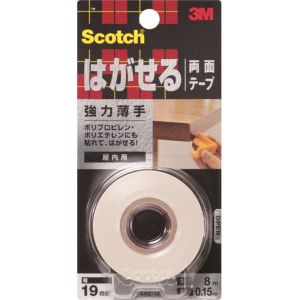 スリーエム 3M スリーエム 3M KRE-19 スコッチ はがせる両面テープ 強力薄手 19mm×8m