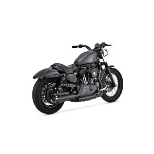 VanceHines VanceHines 1801-0403 TwinSlash ツインスラッシュ スリップオン ブラック マフラー SPORTSTER 04-13