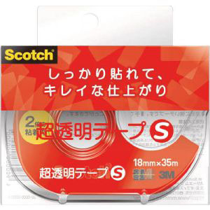 スリーエム 3M スリーエム 3M 600-1-18DN スコッチ 超透明テープS 18mm×35m ディスペンサー付