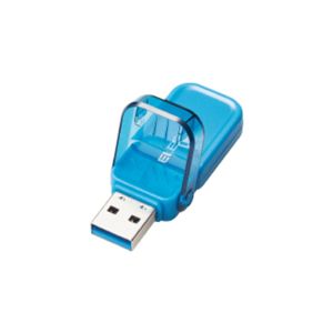 エレコム ELECOM エレコム ELECOM フリップキャップ式USBメモリ 64GB ブルー MF-FCU3064GBU