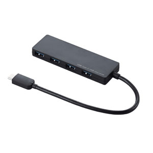 ELECOM エレコム エレコム U3HC-A429BBK USBハブ USB3.1 Type-C 4ポート バスパワー 15cmケーブル ブラック
