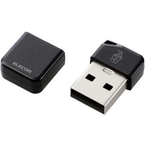 ELECOM エレコム エレコム MF-USB3064GBK USBメモリ USB3.2 Gen1 対応 小型 キャップ付 誤消去防止機能ソフト対応 64GB ブラック