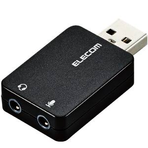 エレコム ELECOM エレコム USB-AADC01BK USBオーディオ変換アダプタ/ブラック