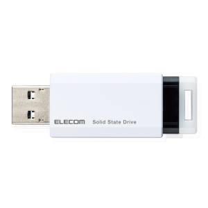 ELECOM エレコム エレコム ESD-EPK0500GWH 外付けSSD ノック式 USB3.2 Gen2 対応 500GB ホワイト