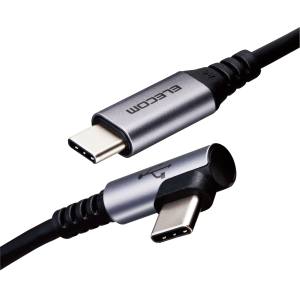 ELECOM エレコム エレコム MPA-CCL03NBK Type-C USB-Cケーブル スマホ用 USB C-C USB PD対応 認証品 L字コネクタ  0.3m ブラック