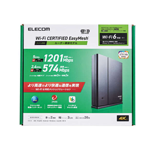 ELECOM エレコム エレコム WMC-X1800GST2-B Wi-Fi 6(11ax) 1201+574Mbps ルーター