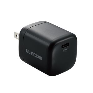 ELECOM エレコム エレコム MPA-ACCP29BK AC充電器 USB充電器 USB Power Delivery認証 45W USB-C1ポート スイングプラグ ブラック