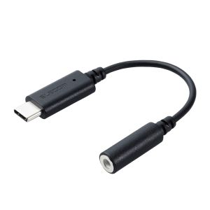 エレコム ELECOM エレコム MPA-C35DBK 音声変換ケーブル USB Type-C to 3.5mmステレオミニ端子 DAC搭載 ブラック ELECOM