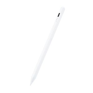 エレコム ELECOM P-TPACSTAP03WH タッチペン/スタイラス/充電式/iPad専用/パームリジェクション対応/傾き検知対応/磁気吸着/USB-C充電/樹脂製ペン先/ホワイト