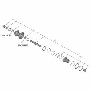 シマノ SHIMANO シマノ SHIMANO Y3GW98010 FH-M9111 ハブ軸ユニット 142mm