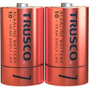 トラスコ中山 TRUSCO トラスコ中山 TLR20GPL-2S アルカリ乾電池10年 単1  2本入