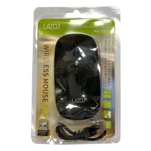 ラソス Lazos ラソス Lazos L-BTM-B Bluetooth5.1 薄型マウス ブラック