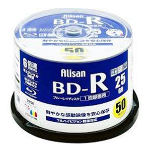 TMI Alisan AL-BDR6X50SP 録画用ブルーレイ BD-R 1-6倍速 50枚