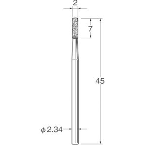 日本精密機械工作 リューター D1120 軸付電着ダイヤモンド砥石 日本精密機械工作