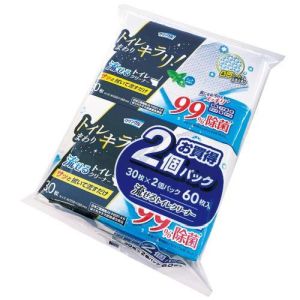 ライフ堂 Life-do ライフ堂 クリンクル キラリ流せるトイレクリーナー 30枚 2個 LD-624