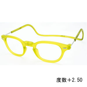 オーケー光学 OHKEI オーケー光学 クリック ヴィンテージ レモンライム 度数+2.50 老眼鏡 CliC Vintage