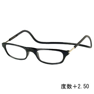 オーケー光学 OHKEI オーケー光学 クリック リーダー ブラック 度数+2.50 老眼鏡 CliC Readers