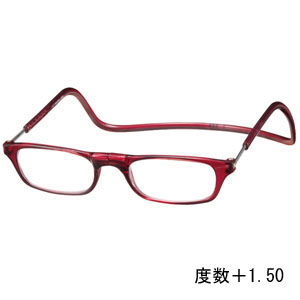 オーケー光学 OHKEI オーケー光学 クリック リーダー ボルドー 度数+1.50 老眼鏡 CliC Readers