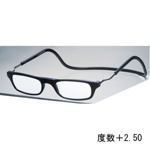 オーケー光学 OHKEI オーケー光学 クリック エクスパンダブル Lサイズ ブラック 度数+2.50 老眼鏡 CliC Expandable