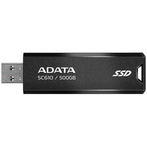 エイデータ ADATA ADATA SC610-500G-CBK/RD 外付けSSD USB3.2 Gen2対応 500GB