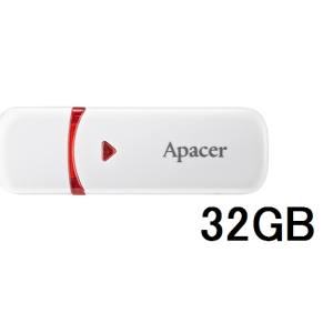 Apacer Apacer USBメモリ AP32GAH333W-1 USB 2.0 32GB ホワイト キャップ式 白