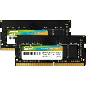 シリコンパワー SP016GBSFU320B22 DDR4 8GB×2 260pin DDR4-3200 PC4-25600 CL22 1.2V S.O.DIMM 2枚組