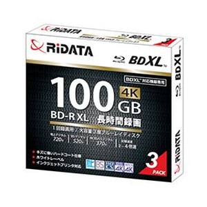 ライデータ RIDATA RIDATA BD-R520PW4X.3P SC A BD-R XL100GB 2-4倍速 ホワイトプリンタブル 3枚