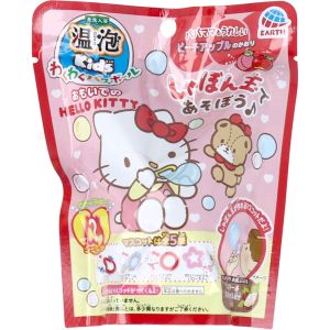 アース製薬 EARTH アース製薬 発泡入浴 温泡 ONPO Kids わくわくバスボール おもいでのHELLO KITTY ピーチアップルのかおり 1個入