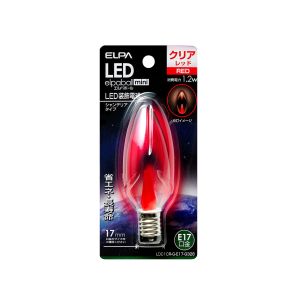 朝日電器 エルパ ELPA エルパ LDC1CR-G-E17-G328 LEDシャンデリア球 E17 ELPA 朝日電器