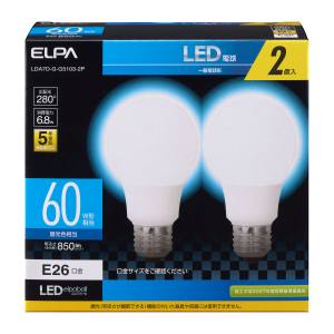 朝日電器 エルパ ELPA エルパ LDA7D-G-G5103-2P LED電球 A形 広配光 ELPA 朝日電器